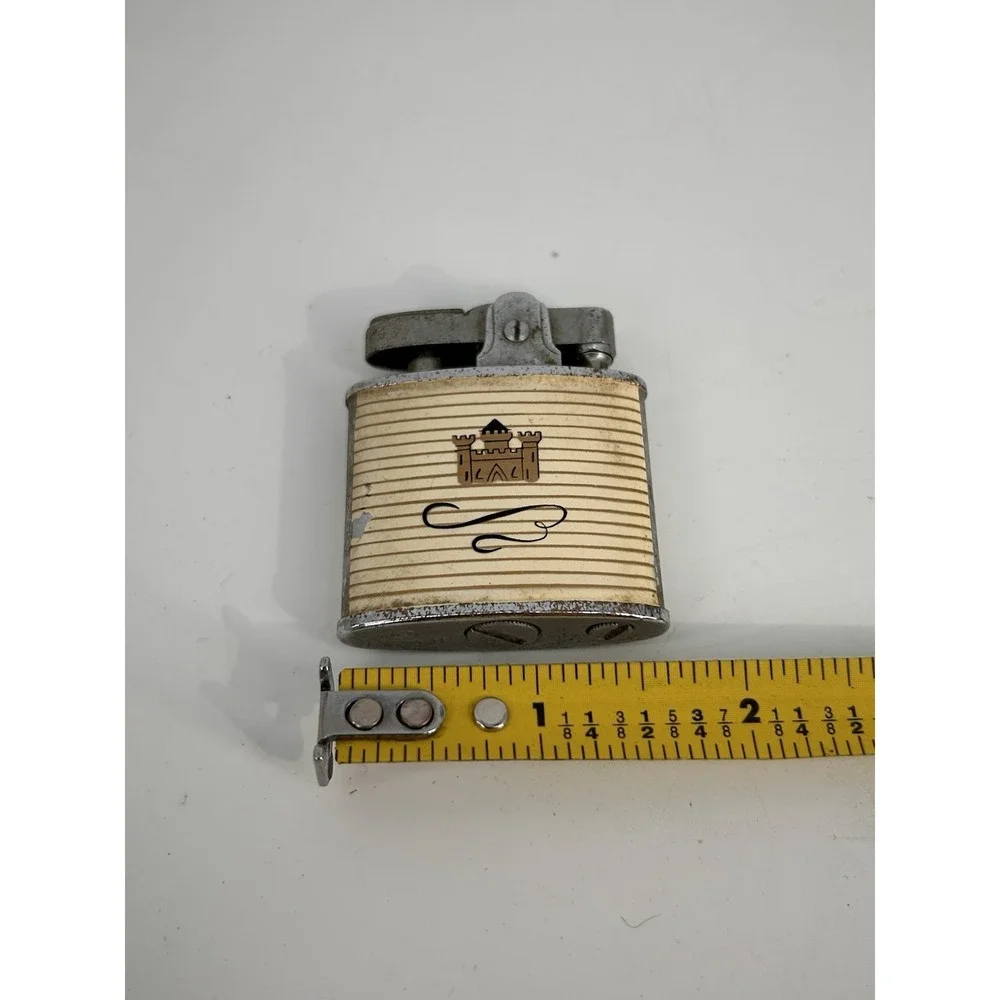 Vintage Continental CMC Flip Top Lighter Kent Gold Advertising Made in Japan